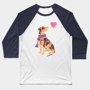 Watercolour Catahoula Leopard Dog Baseball T-Shirt